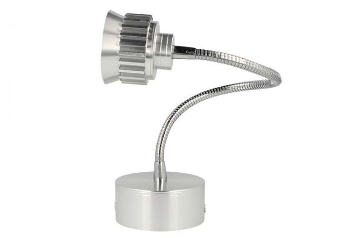 Applique Da Parete A Led Faretto Muro Flessibile 3W 220V Bianco Caldo