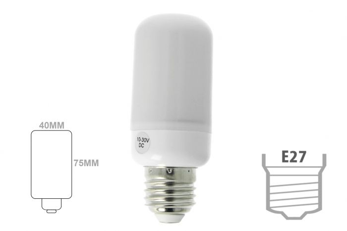 Lampada Led E27 DC 24V AC/DC 12V 8W Bianco Neutro Forma Mais Pannocchia