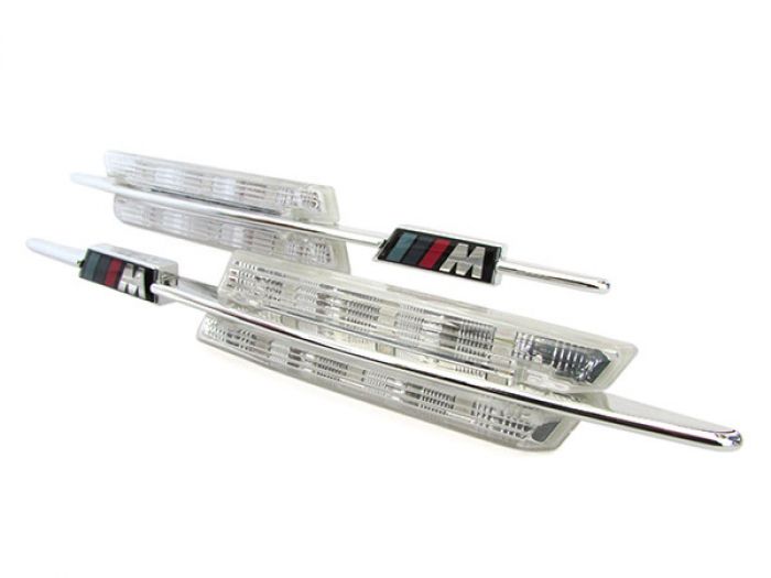 Kit Freccia Laterale a Led Side Marker Lente Trasparente BMW E90 E91 E92 E93 E60 E61 E82 E88

