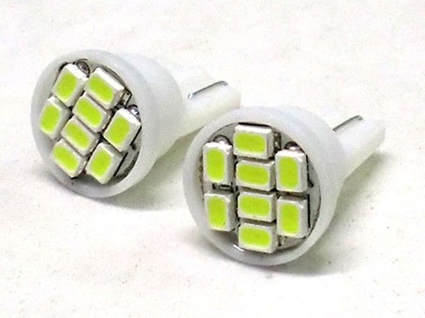 Lampada Led T10 W5W 8 Smd Frontale Bianco Luci di Posizione 12V