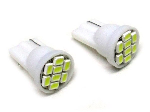 Lampada Led T10 W5W 8 Smd Frontale Bianco Luci di Posizione 12V
