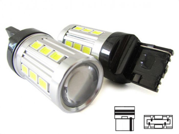 Lampada Led T20 W21W 7440 21 Smd 5730 Super Bianco Luminoso Luci Retromarcia Frecce Auto 12V Senza Polarita,Luci Diurne Per Iveco Daily 2016,VW Touran 2016 Audi Q3
