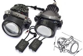 Kit Lenticolare Full Led Proiettore Bi-Led 3 Pollici 35W Universale Retrofit Per Toyota Highlander Ford Everest Jeep Cherokee
