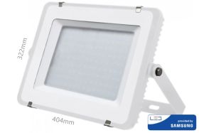Faro Led Flood Light 150W IP65 Bianco Neutro Super Slim 52mm Carcassa Bianca Samsung Garanzia 5 Anni
