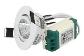 Lampada Faretto Led Da Incasso 5W Cob 220V Bianco Neutro Rotondo Foro 50mm Orientabile