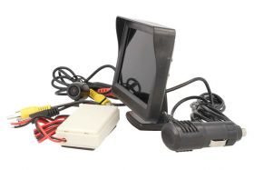 Kit Retromarcia Telecamera Portatarga Monitor 4,3 pollici Wireless 12V Camper Furgone