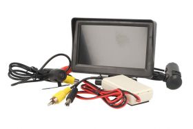 Kit Retromarcia Telecamera Portatarga Monitor 4,3 pollici Wireless 12V Camper Furgone
