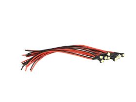 10 Pezzi Micro Mini Lampada Led Con Filo 6V Smd 3528 Colore Rosso Luci Spia Per Moto Epoca