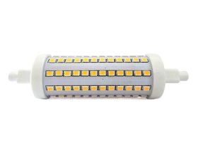 Lampada Led R7S RX7S 360 Gradi Dimmerabile 118mm 10W Bianco Caldo Rotondo Slim 29mm