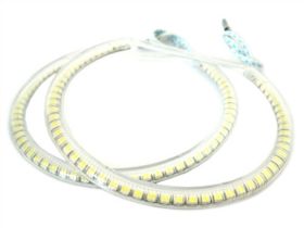Coppia Angel Eyes Anello Led Semicircolare Diametro 158mm Con 63 Smd 3528 Per BMW E53 X5
