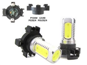 Lampada Led PY24W PGU20/4 12190NA C1 12V 6W Bianco Ghiaccio Frecce Anteriore Fiat 500 Bravo Croma LANCIA DELTA III Mercedes R Class W251 V251 S class W221 Peugeot 5008