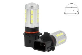 Lampada Led PSX26W H28W Bianco Per Fendinebbia Auto 12V 5W Con Lente Ingrandimento 21 Smd 5730