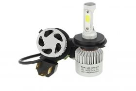 Kit Full Led Cob H4 30W Con Ventilatore 12V 24V Attacco Smontabile All In One Senza Driver 3000 Lumen