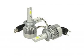 Kit Full Lampada Led Cob H7 20W 12V 24V Bianco 6000K Per Abbagliante e Fendinebbia Senza Driver