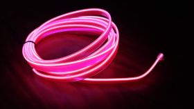 Stringa EL Striscia Neon Led Rosso 5 Metri Flessibile Tagliabile Luce Decorativa Atmosfera Per Interno Auto Camion Camper Sfilata Moda