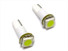24V Lampada Led T5 W1,2W 1 Smd Bianco Luci Cruscotto Camion Autocarro