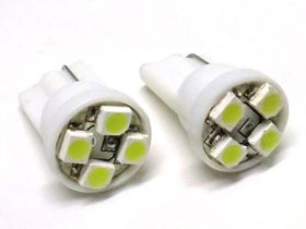 Lampada Led T10 W5W 4 Smd Bianco Luci di Posizione 12V