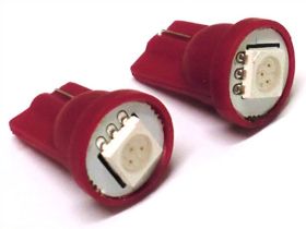 Lampada Led T10 W5W 1 Smd 5050 Rosso 12V