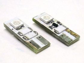 Lampada Led Canbus T10 W5W 2 Smd Blue No Errore Check Luci 12V Con Resistenza