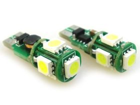 Lampada Led Luci Posizione Canbus Pro T10 W5W 5 Smd 12V No Errore