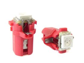 Lampada Led T5 B8.3D B8,3D Colore Rosso Red Luci Cruscotto e Strumentazione 12V