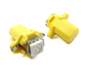 Lampada Led T5 B8.3D B8,3D Colore Giallo Yellow Luci Cruscotto e Strumentazione 12V