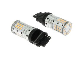 Lampada Led 3156 T25 P27W W2.5x16d Canbus 12V 25W Reale Arancione Per Frecce Auto Americano No Errore