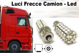 24V Lampada Led BA15S 1156 S25 68 Smd Arancione Luci Frecce Camion