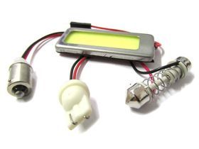 Pannello Lampada Led COB 36 Chip 12V 7,2W 52X22mm Siluro T11 Regolabile T10 W5W BA9S T4W