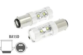 Lampada Led BA15D 50W 12V 24V Bianco Freddo 6000K Luci Per Barca