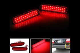 Kit 2 Fanali Posteriori A Led Rosso Per Toyota Land Cruiser J100 Cygnus Lexus LX470 Sostituzione Riflettore Catarifrangente Rear Bumper Reflector Light
