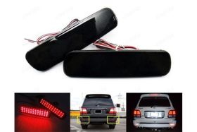 Kit 2 Fanali Posteriori A Led Nero Fume Per Toyota Land Cruiser J100 Cygnus Lexus LX470 Sostituzione Riflettore Catarifrangente Rear Bumper Reflector Light